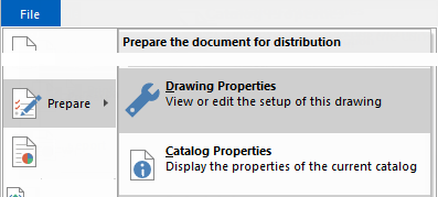 Prepare Drawing Properties